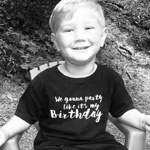 Black&white birthday shirt