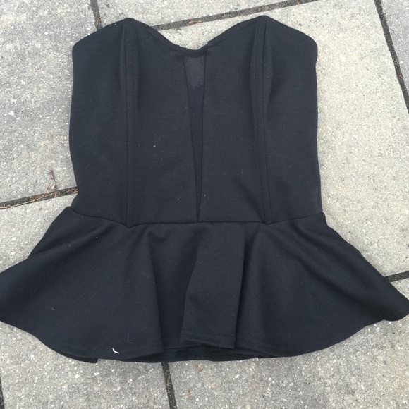 Black Peplum Top