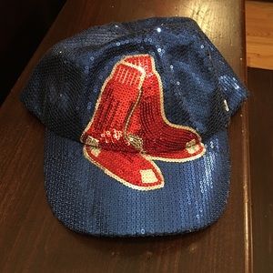 MLB authentic Boston Red Sox sequin cap adjustable