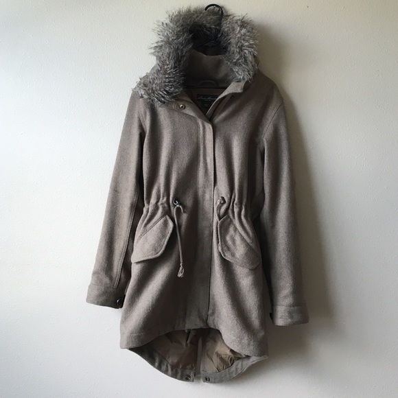 Eddie Bauer Tan Wool Coat