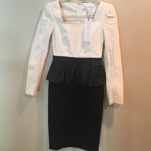 Long sleeve peplum dress - Picture 1 of 2