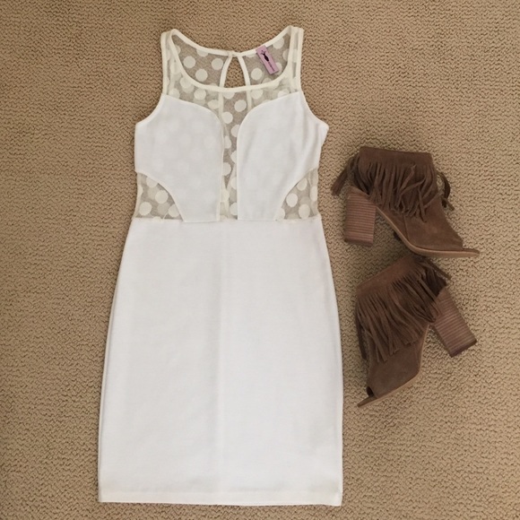Solemio white cut out dress