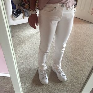 Cream skinny jeans
