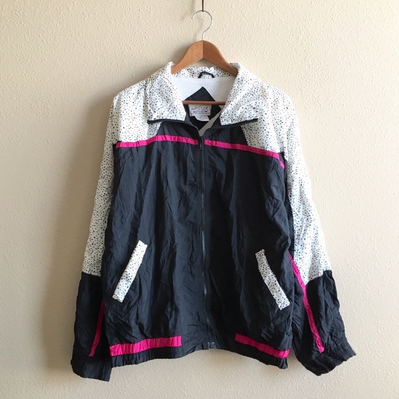 Vintage Jackets & Blazers - 80s / Dalmatian Lady Windbreaker