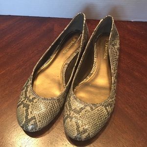 New St. John's Bay Faux Snake Skin Ballet Flats 8M
