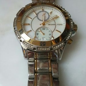 Michael Kors two tone unisex watch
