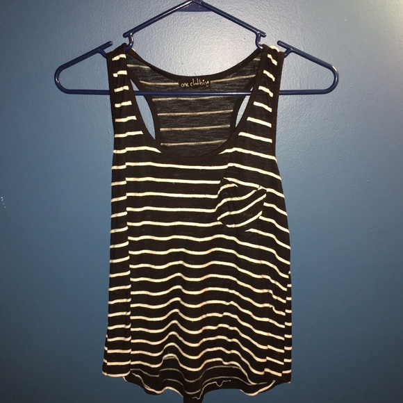 Black and white striped tank top - Picture 1 of 1