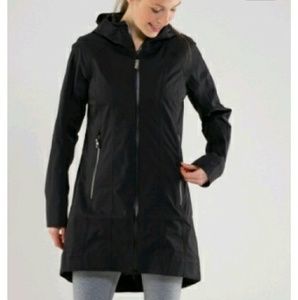 Black Lululemon Long Rain Coat