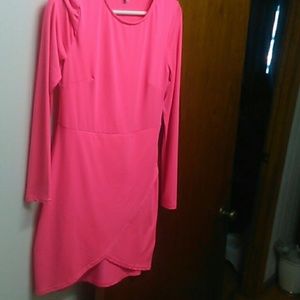 Pink Tobi mini wrap dress
