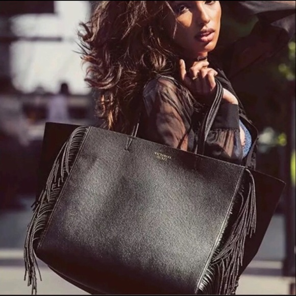 Victoria's Secret XL fringe tote bag.