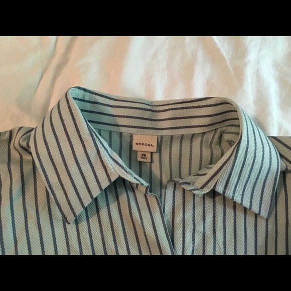 Blue Striped Button Down Shirt - Picture 1 of 3