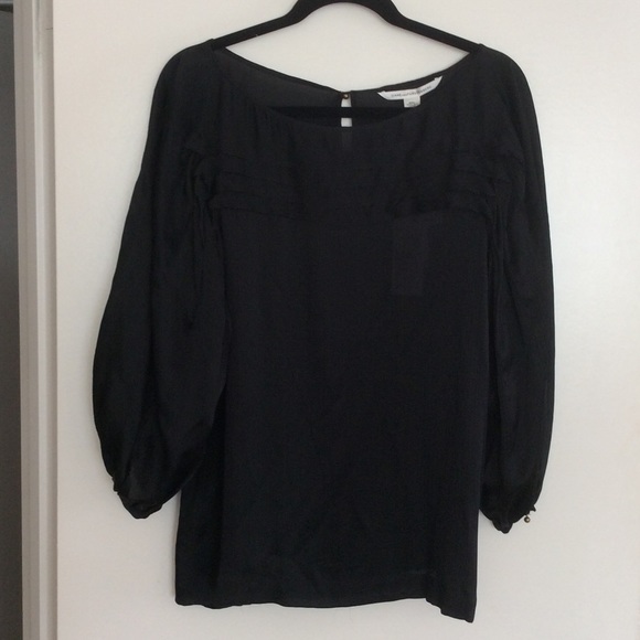 Diane Von Furstenberg DVF Silk Blouse Size 12 NWT