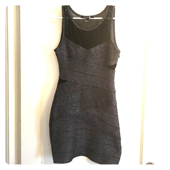 Glittery bandage dress