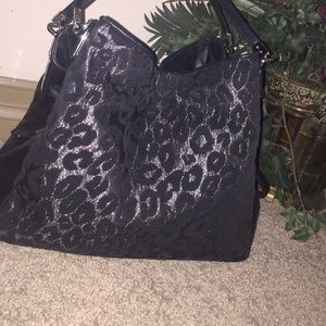 Authentic Metallic Black Leopard COACH purse