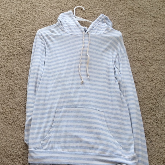 Brandy Melville blue and white striped sweater