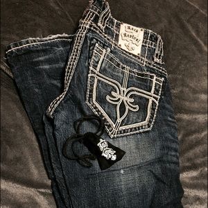 Mens Rock Revival Jeans Size (29x32)
