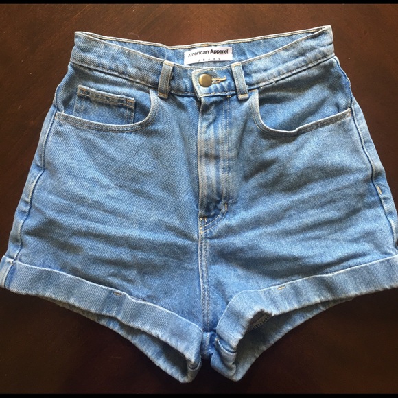 American Apparel Light Wash denim shorts