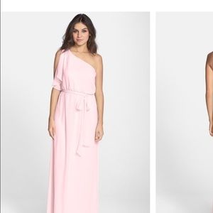 Nouvelle Amsale one shoulder chiffon dress