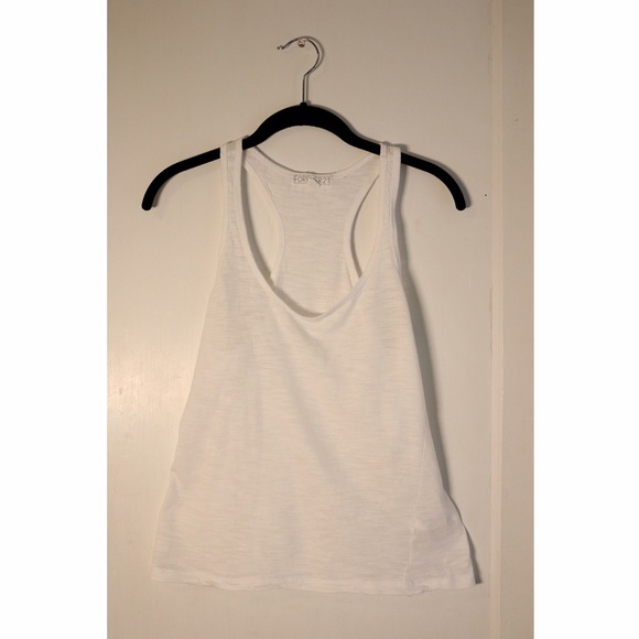 White racer back tank top sz S