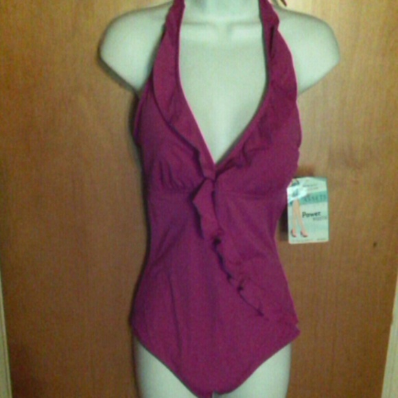 SPANX Other - NWT spanx assets magenta ruffle swimsuit NEW
