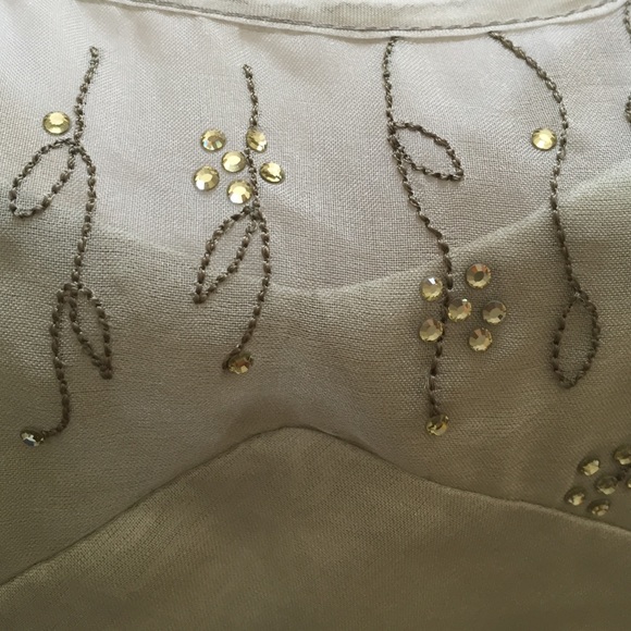 LAUNDRY PALE GREEN SILK DRESS - Size 2 - Picture 3 of 4