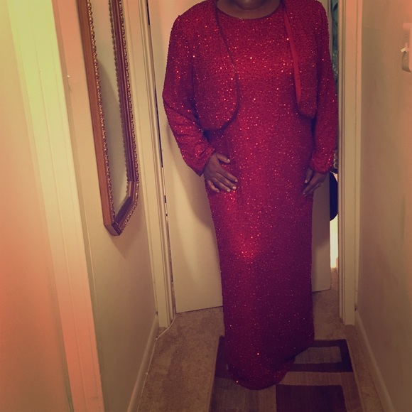 Stunning Red Evening Gown that comes with jacket