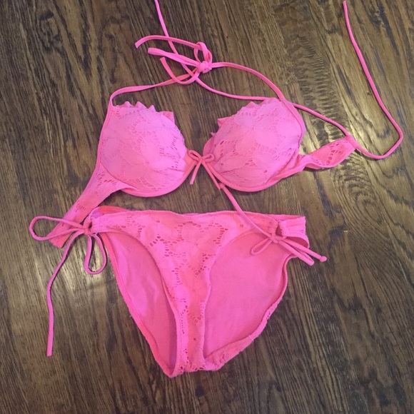 Pink push-up Victoria swimsuit