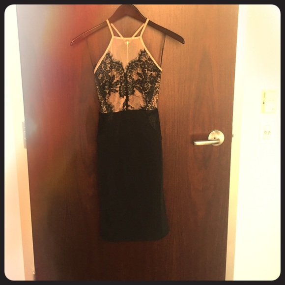 Lace cutout bodycon dress