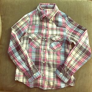 Girls western plaid shirt size 8