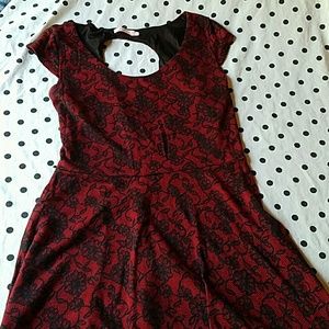 Lace Patterned Skater Dress