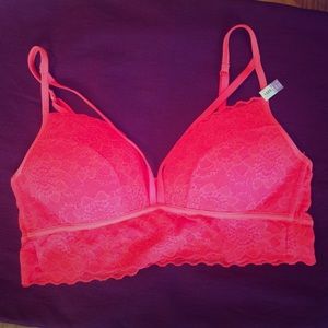 PINK Neon orange bralette