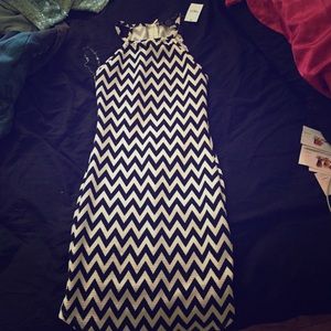 Route 21 zigzag striped dress