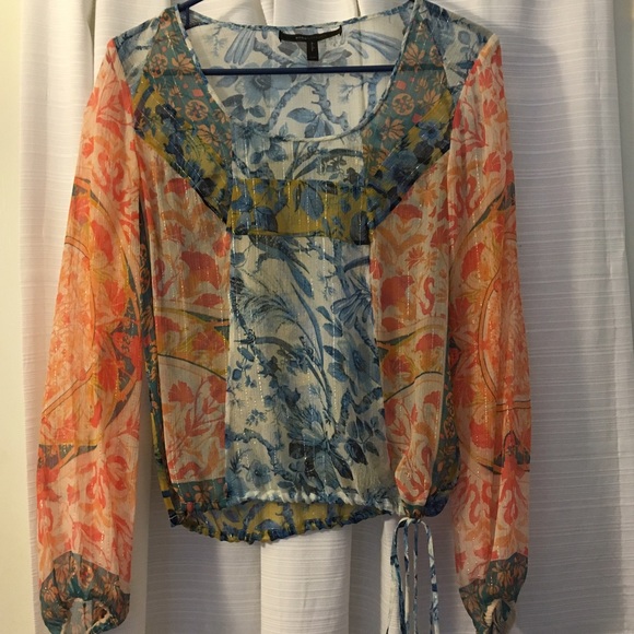 BCBGMaxAzria sheer blouse!