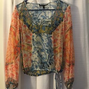 BCBGMaxAzria sheer blouse!