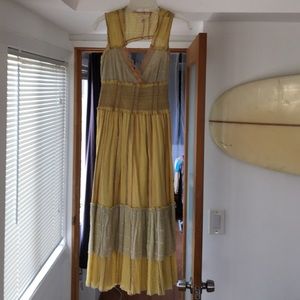 Yellow & tan sundress