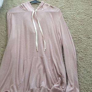 Brandy Melville pink hooded sweater