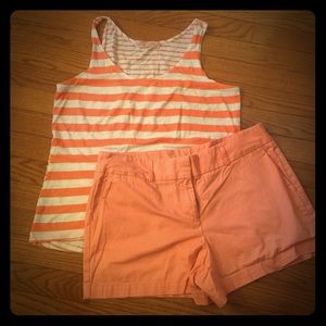 Coral cotton twill Loft shorts 🌾