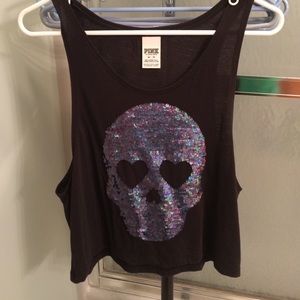 VS skull sequin tank