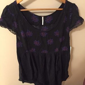 Free People Floral Shirt