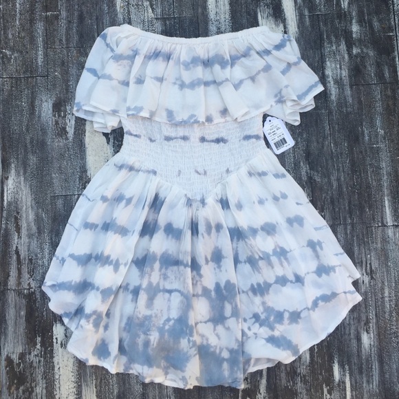 Blue Life tye-dye ROMPER.Strapless/stretchy/comfy!