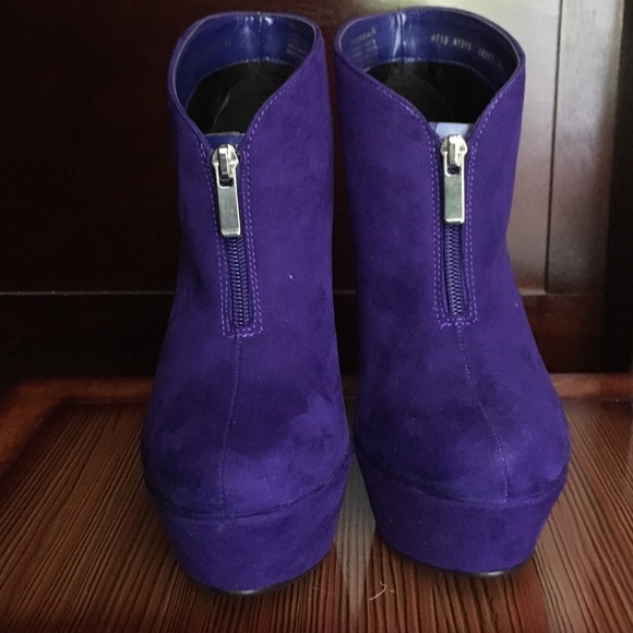 Purple Ankle Boots - Picture 2 of 4