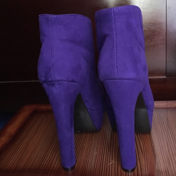 Purple Ankle Boots - Picture 3 of 4