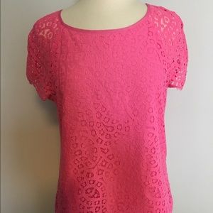 Pink lace top