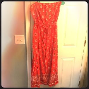 Flirty Orange patterned Maxi dress