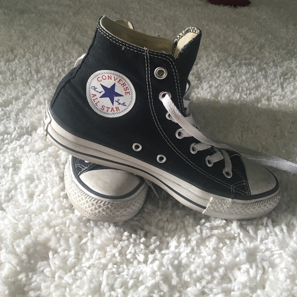 Black high top converse