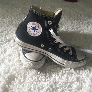 Black high top converse