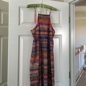 Long summer dress, colorful and flirty