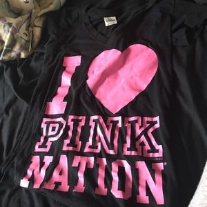 I ❤️ pink vs shirt