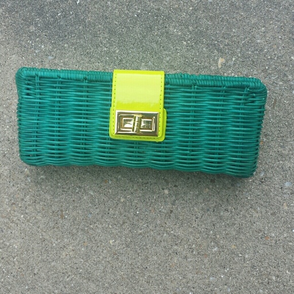 J Crew Wicker Clutch