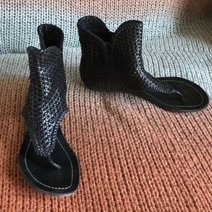 High ankle gladiator sandals